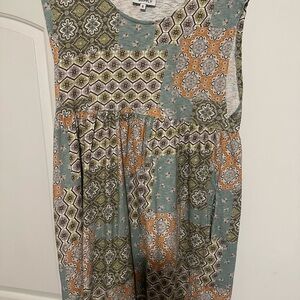 Patchwork Sleeveless Dress